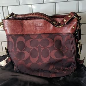 Maroon coach bag